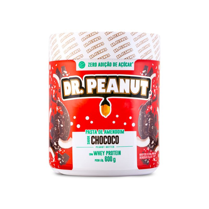 Pasta De Amendoim Choc Branco C/ Whey Protein (600g) - Dr Peanut
