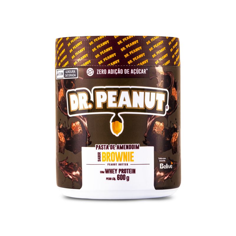Dr Peanut Pasta De Amendoim Sabor Brownie Com Whey Protein 600G Dr