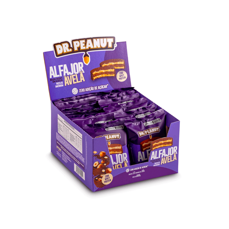 Alfajor Dr.Peanut com Whey Protein e Pasta de Amendoim - Display