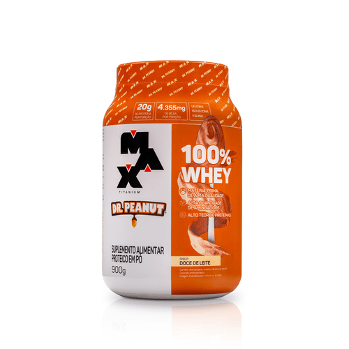 100% Whey Dr. Peanut 900g - Max Titanium Doce de Leite
