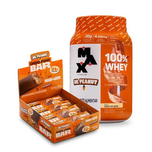 Combo Doce de Leite Flavor: 100% Whey Doce de Leite + Doctor bar Doce de Leite