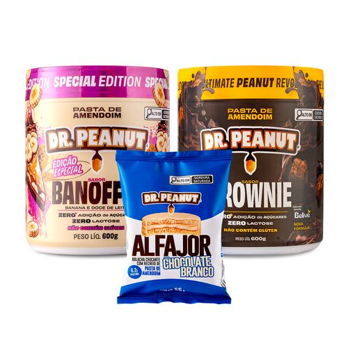 Combo Giga Gourmet - 2 pastas de 600g sabor Banoffee e Brownie