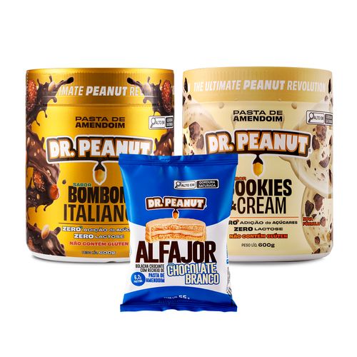 Combo Brenda Ercolani - 2 pastas de 600g sabor Bombom Italiano e Cookies & Cream