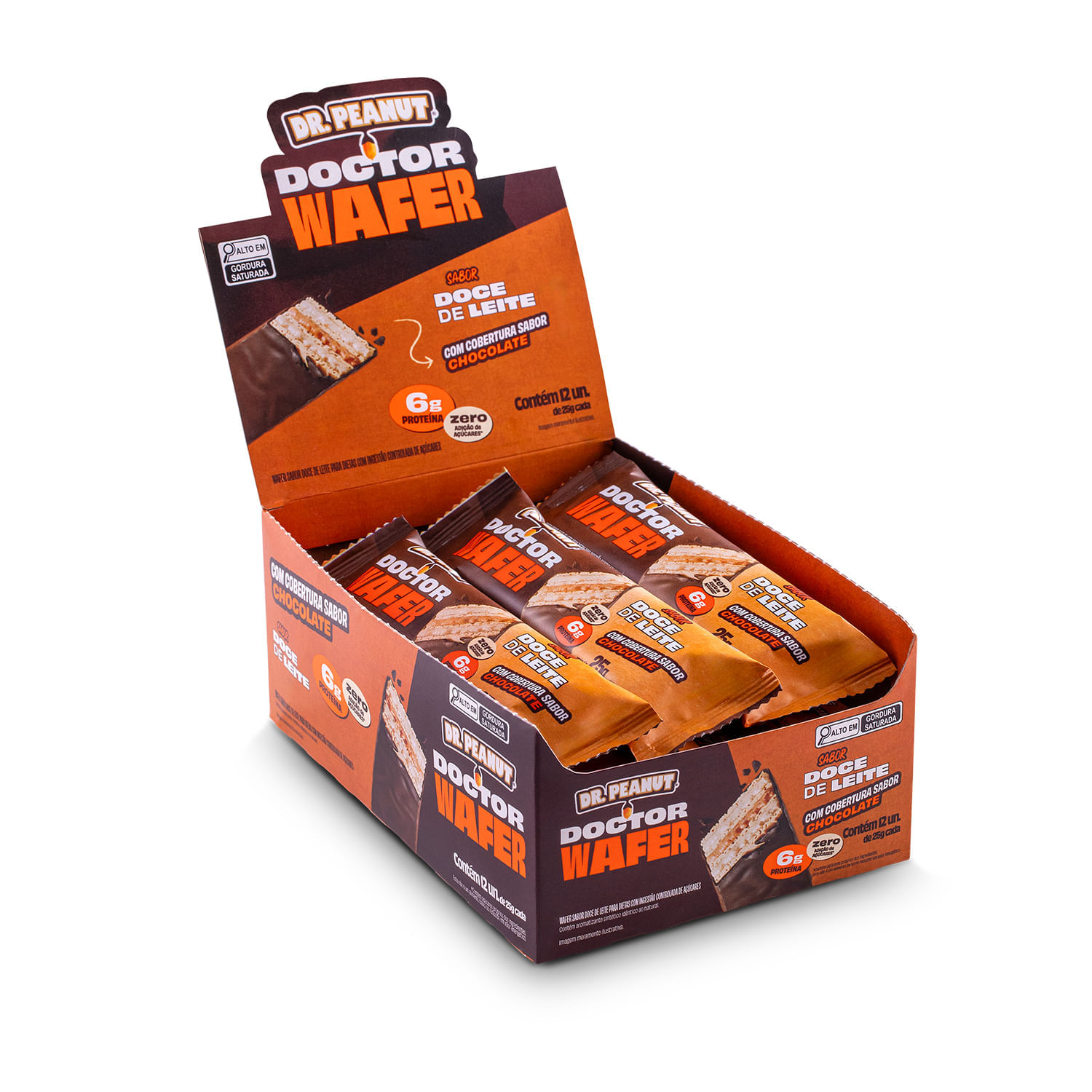 Display Doctor Wafer Doce de Leite - 25g 12 Un.